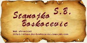 Stanojko Boškoćević vizit kartica
